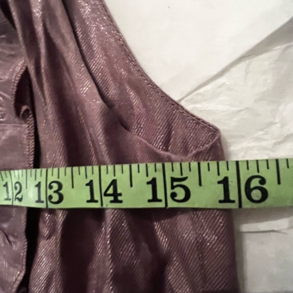 Urban Outfitters Med Sparkle Fade Purple Shimmer Sleeveless Ruffle Zip Up Romper - Picture 6 of 6